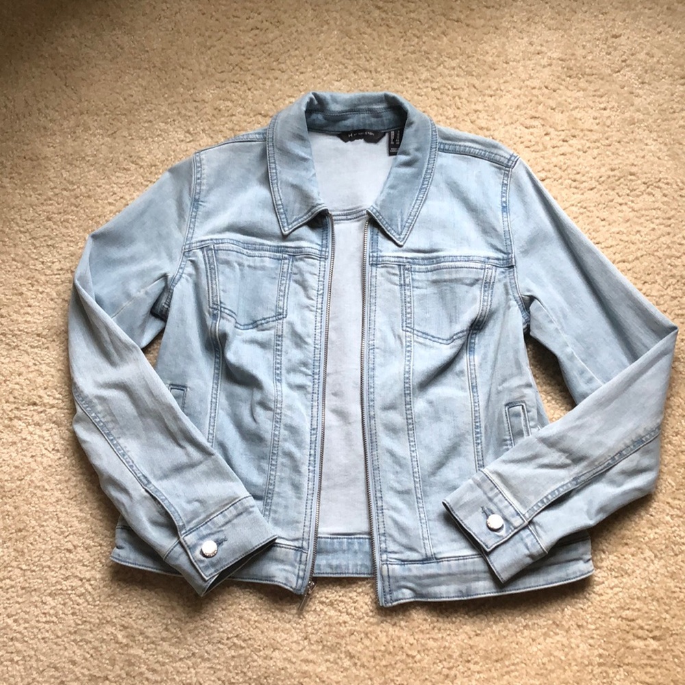 EUC H by Halston jean jacket - womens size 6